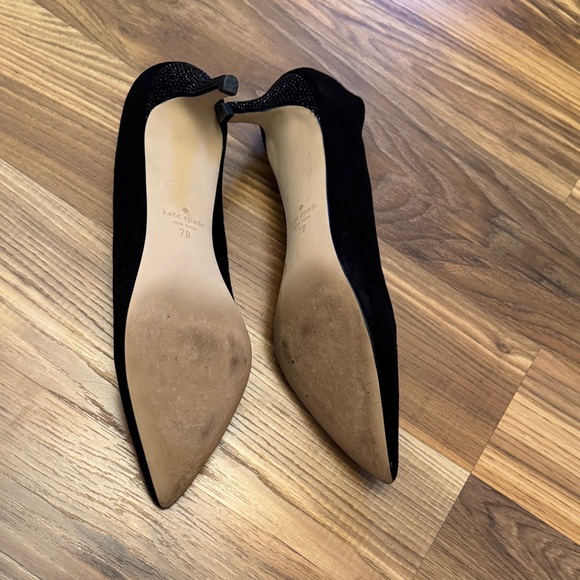 Kate Spade Black Suede Heels - Picture 5 of 5